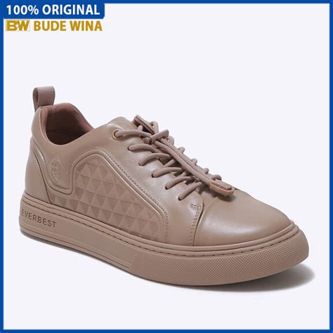 Jual Sepatu Sneaker Pria Everbest Original Sneakers Leather Kets