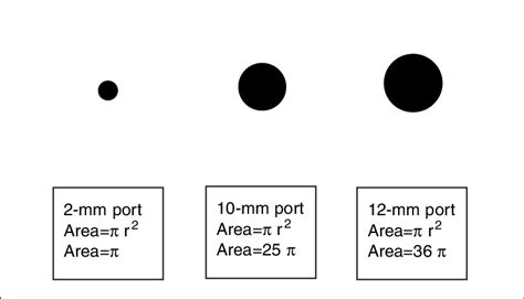 Comparison In Area Of The Different Port Sizes Download Scientific