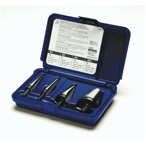 Irwin Unibit 4 Piece 14 In Step Drill Bit Set 14 In To 1 38 In