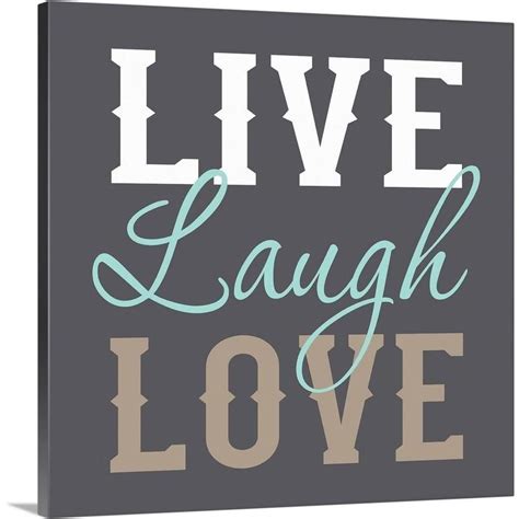 Live Laugh Love Gray Canvas Painting