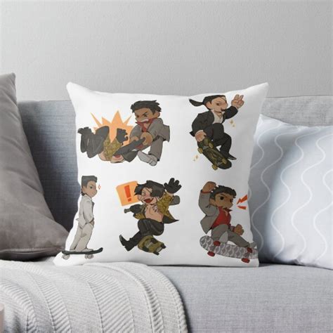 Skater Yakuza Throw Pillow For Sale By Chalkolates Redbubble