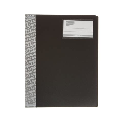 Ryman Clamp Binder A4 Black