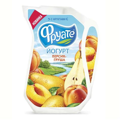 Йогурт питьевой 1,5% 250г персик груша Фруате