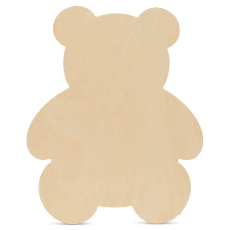 Wooden Teddy Bear Cutout X Woodpeckers Crafts