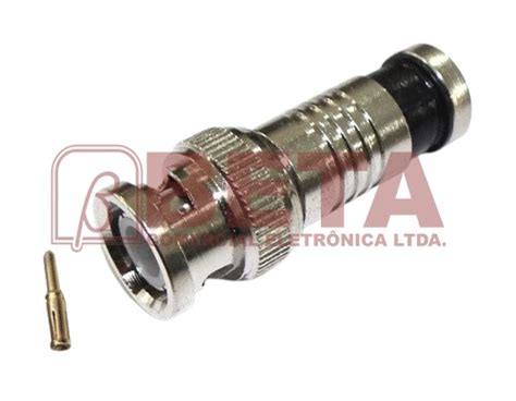 Conector Bnc Macho Rg Pressao Beta Componentes Eletr Nicos