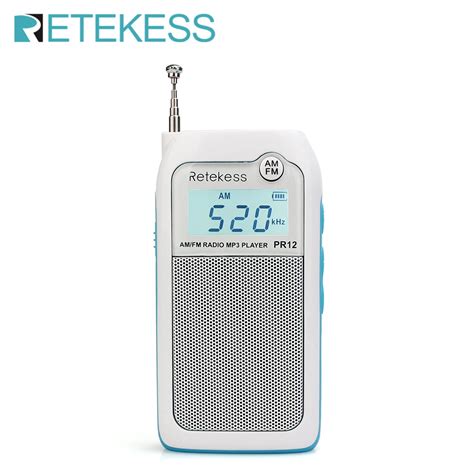 RETEKESS PR12 Radio FM AM Mini Pocket USB Radio Mp3 Portable Receiver ...