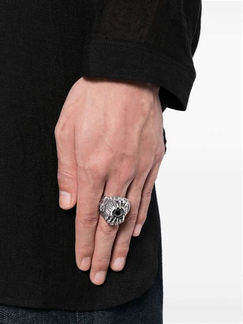Yohji Yamamoto Naked Eye Silver Ring Farfetch