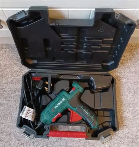 PARKSIDE HOT GLUE Gun With Spare Glue Sticks In Carry Case PicClick UK