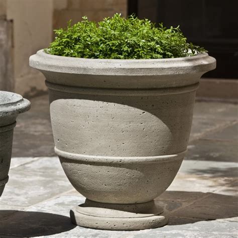 Campania International Relais Large Cast Stone Urn Planter P 575 Al Contemporary Outdoor