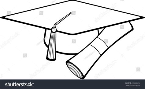 Graduation Hat Diploma Stock Vector (Royalty Free) 126822614 | Shutterstock