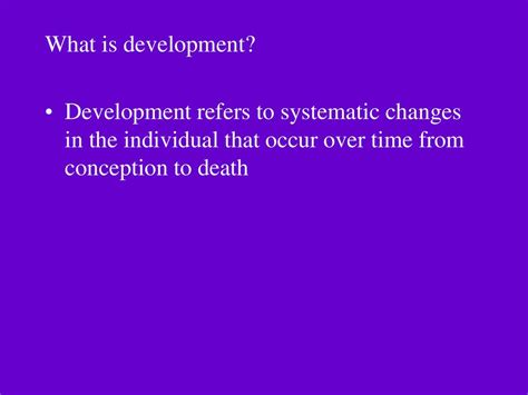 development domains  development