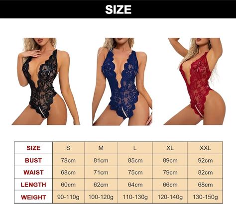 KOEMCY Lingerie Sexy Femme Body et Combinaison Dos Nu en Dentelle Décolleté en V Sexy Teddy
