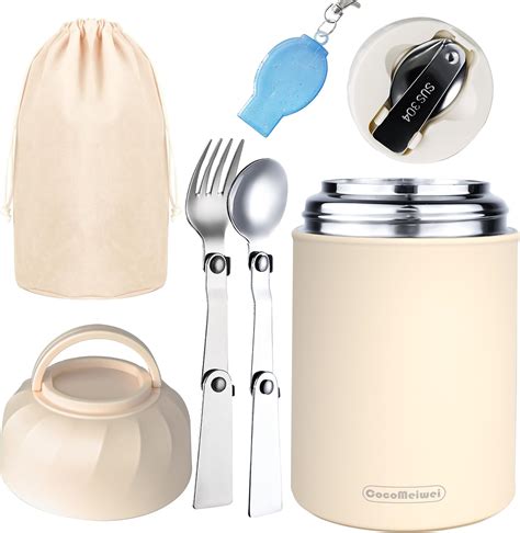 Amazon Cocomeiwei Thermo For Hot Food Drinks Thermo Lunch Box Oz Vacuum Insulated