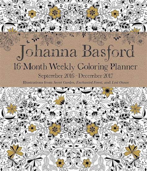 Johanna Basford 2018 2019 16 Month Coloring Weekly Planner Calendar 7