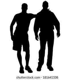 Vector Silhouettes Men Who Gay Stock Vector Royalty Free 181641338 Shutterstock