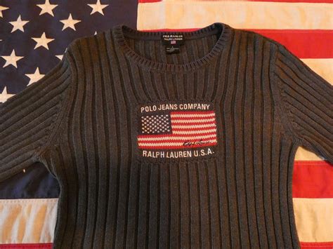 Genuine Iconic Polo Ralph Lauren American Flag Sweater - Etsy