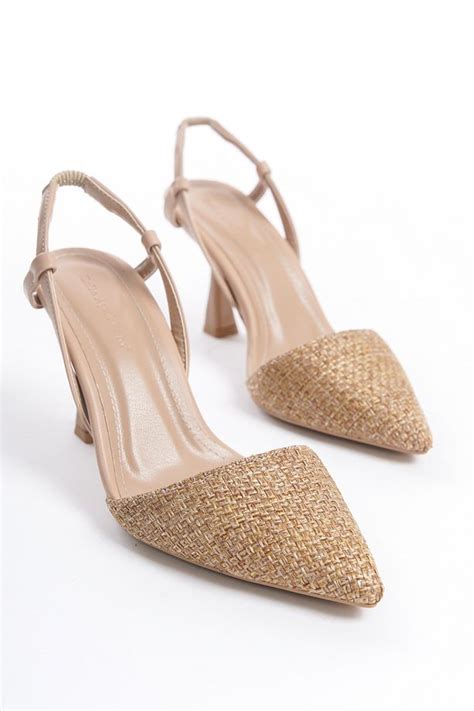 ZİESCE KADIN NUDE HASIR ARKASI AÇIK TOPUKLU STİLETTO AYAKKABI Fiyatı Yorumları