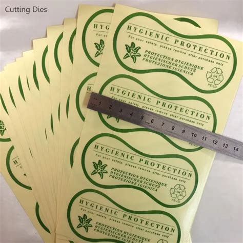 Pcs Lot Flower Printed Hygiene Label Clear Tape Swimwear Lingerie Underwear Adhesive Bikini