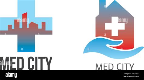 Set logo medicine city template design vector Stock Vector Image & Art ...