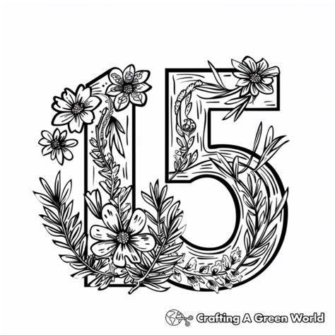 Number 15 Coloring Pages Free And Printable
