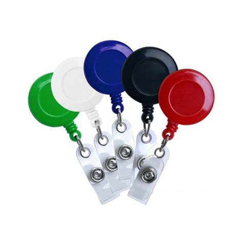 id clip retractable reel badge holder