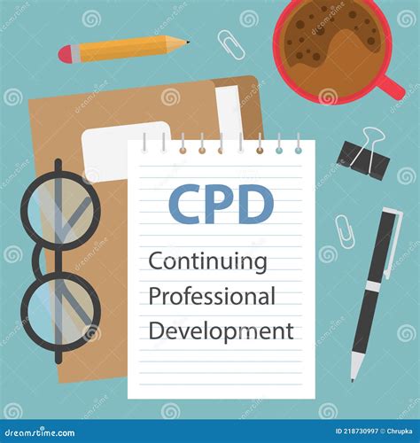 CPD Continuing Professional Development Written in Spiral Note Stock ...