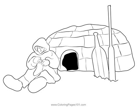 Igloo 1 Coloring Page For Kids Free Igloo Printable Coloring Pages