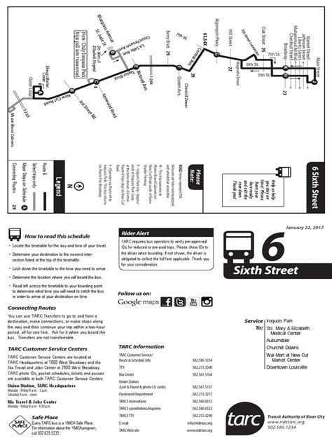 Route 6 Map | Public Transport | Transport