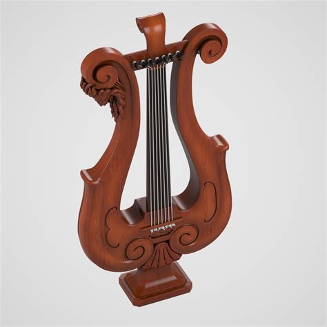 3d Antique Lyre Model