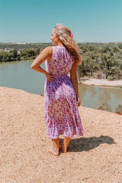 DRESS HS348P108 JASMINE MAXI WILDBERRY Naked Gypsy