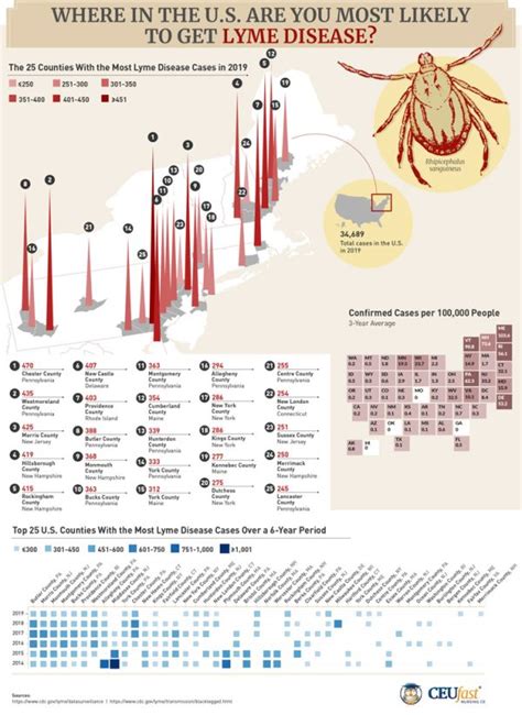 Where In The Us Are You Most Likely To Get Lyme Disease Infographic Best Infographics