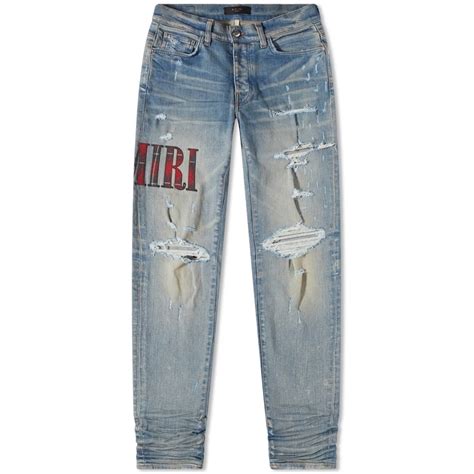 Amiri Flannel Core Logo Jeans Clay Indigo End Cn