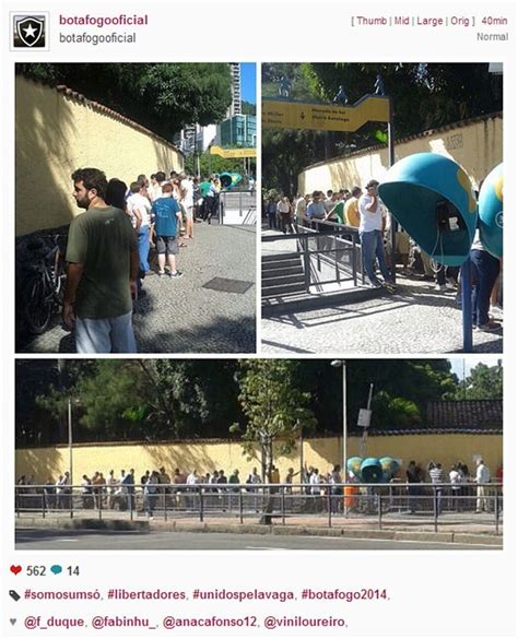 Torcida do Botafogo forma fila atrás de ingressos em General Severiano