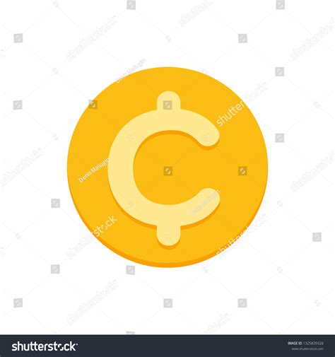 Cent Centavo Currency Symbol On Gold Stock Vector (Royalty Free) 1325839328 | Shutterstock