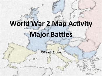 Major Battles Of World War 2 Map Activity Answer Key