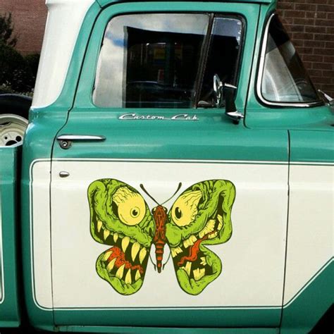 Pcs Hot Rod Garage Rat Rod Pinstripe Low Brow Art Vinyl Stickers Bluefink