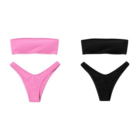 Pack Kcodviy Control Piece Bikini High Men And Women Matching Swimsuits Women S Swimwear