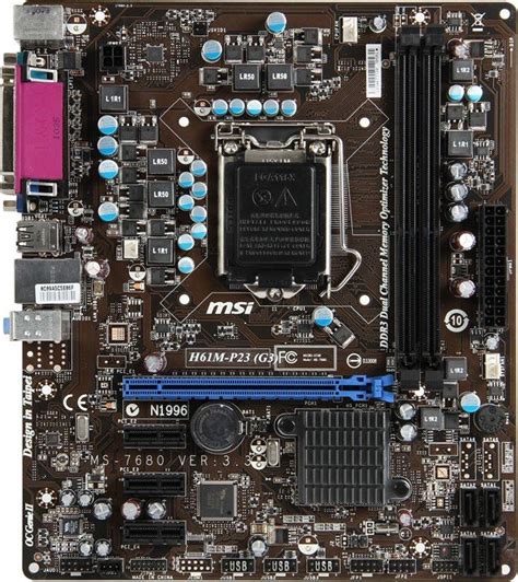 Материнская плата MSI H61M-P23 (G3) s-1155 H61 купить | Elmir - цена ...
