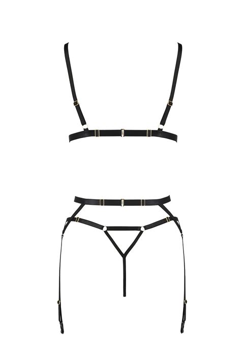 Verführerisches 3 teiliges Dessous Set Dessous Sets Club Hot Fashion Odretto Highheels