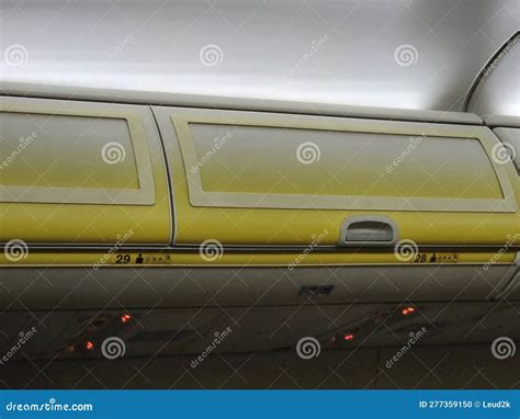 Storage Compartment In A Boeing 737 Editorial Image Image Of Boeing