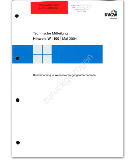 W 1100 Hinweis 2004-05