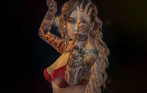 Wallpaper Girl Sexy Lingerie Bra Cleavage Long Hair Boobs Beautiful For Mobile And