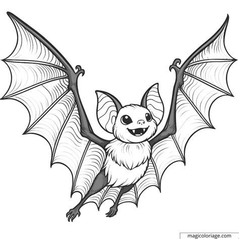 Coloriage Halloween De Chauve Souris Volante Dessin Gratuit