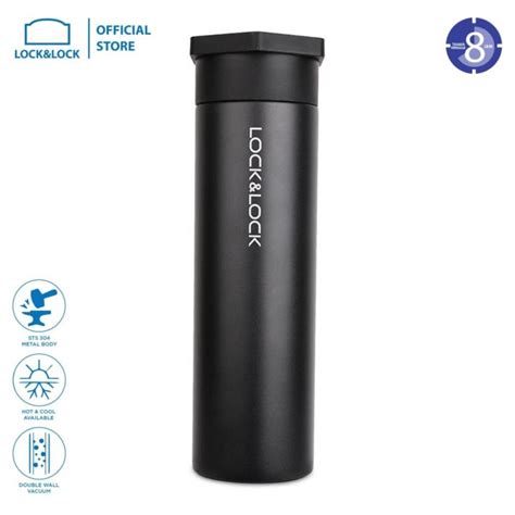 Locknlock Hot Cool Hero Tumbler Black Botol Termos Tahan Panas Dingin Ml Lazada Indonesia