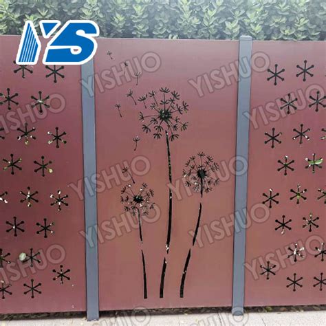 Custom Aluminum Laser Cut Perforated Screen Fence Panel Garden Fence Decorative Metal Garden