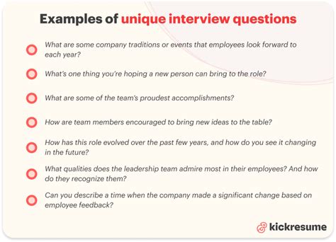 Unique Interview Questions To Ask Employer To Be Memorable