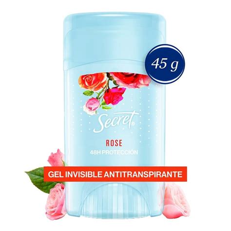 Antitranspirante Secret En Barra Gel Invisible Rose 45 G Walmart