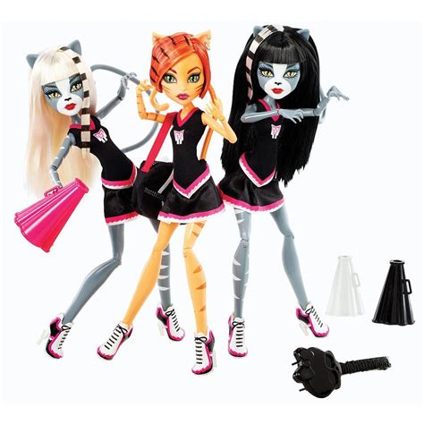 Exclusive Monster High 3 Pack Fearleading Werecats Toralei Meowlody And