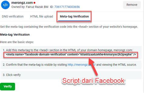 Cara Verify Domain Sendiri Di Facebook Business Manager