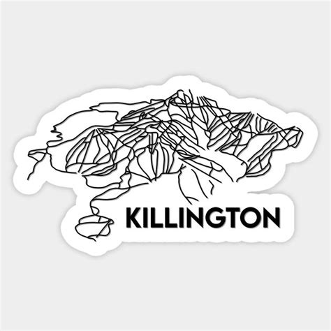 A Black And White Sticker With The Word Killington In It S Center